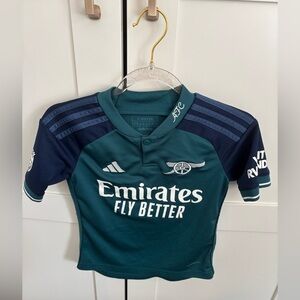Adidas Youth Arsenal 23/24 Kids Dark Green Soccer Jersey Size 7/8